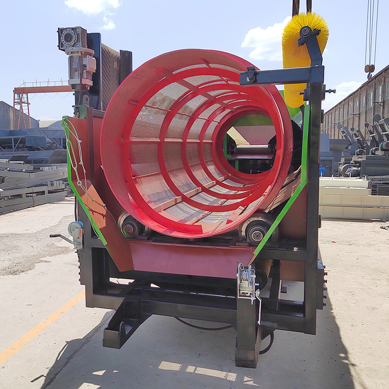 Gold Municipal Solid Waste Sorting Plant Industrial Trommel Screen for Waste Recycling