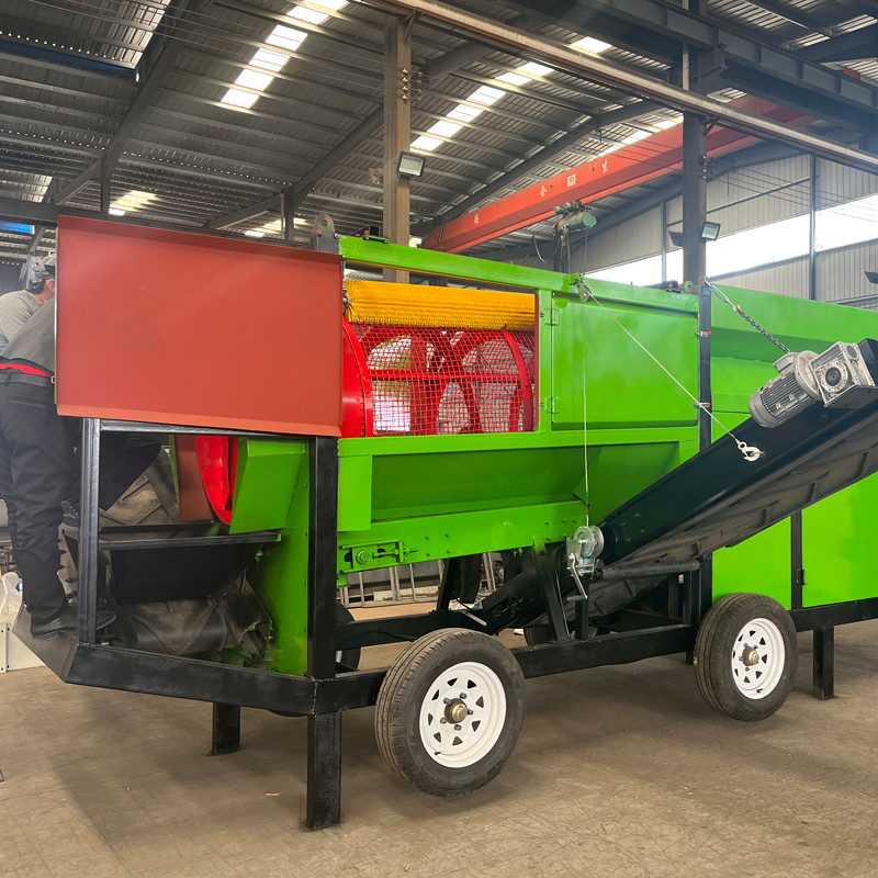 Customized Screen Size Mobile Garbage Trommel Screen for Waste Sorting Line Equipment