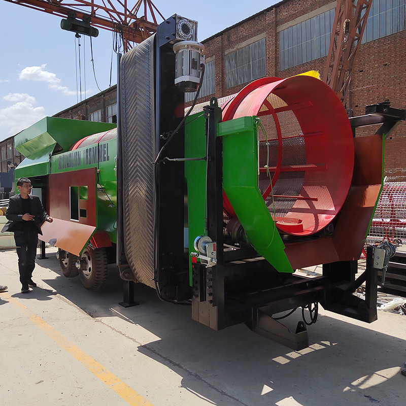 2000 KG Mobile Trommel Screen for Mining Machinery Portable Rotary Drum Washing Machine