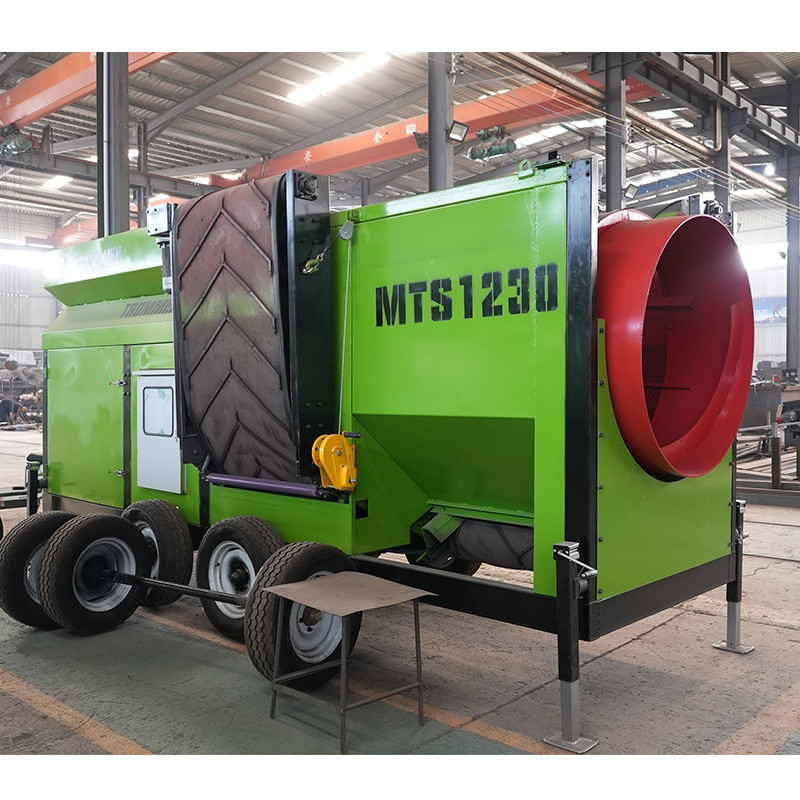 High Capacity Mobile Compost Trommel Screen and Belt Conveyor Designed for Efficiency