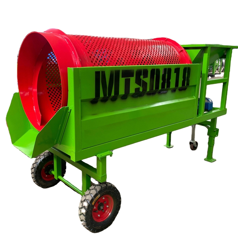 Drum Screen Separator for Biomass Soil Gravel and Waste 620 KG Mobile Multifunction Screen