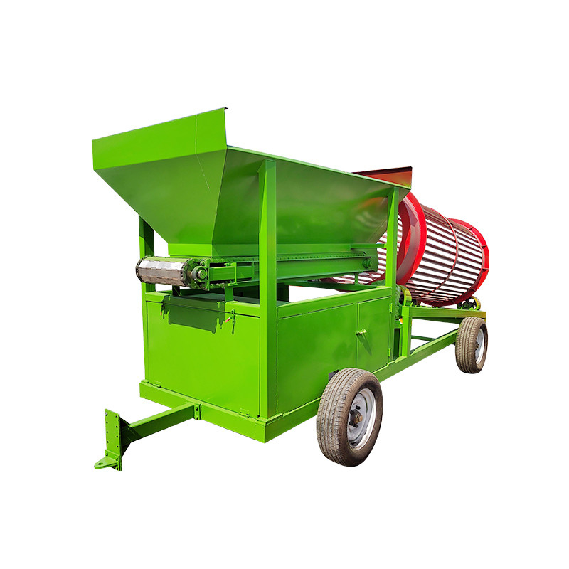 220V/380V Heavy Duty Small Mobile Wood Chips Sawdust Rock Soil Stone Trommel Screen