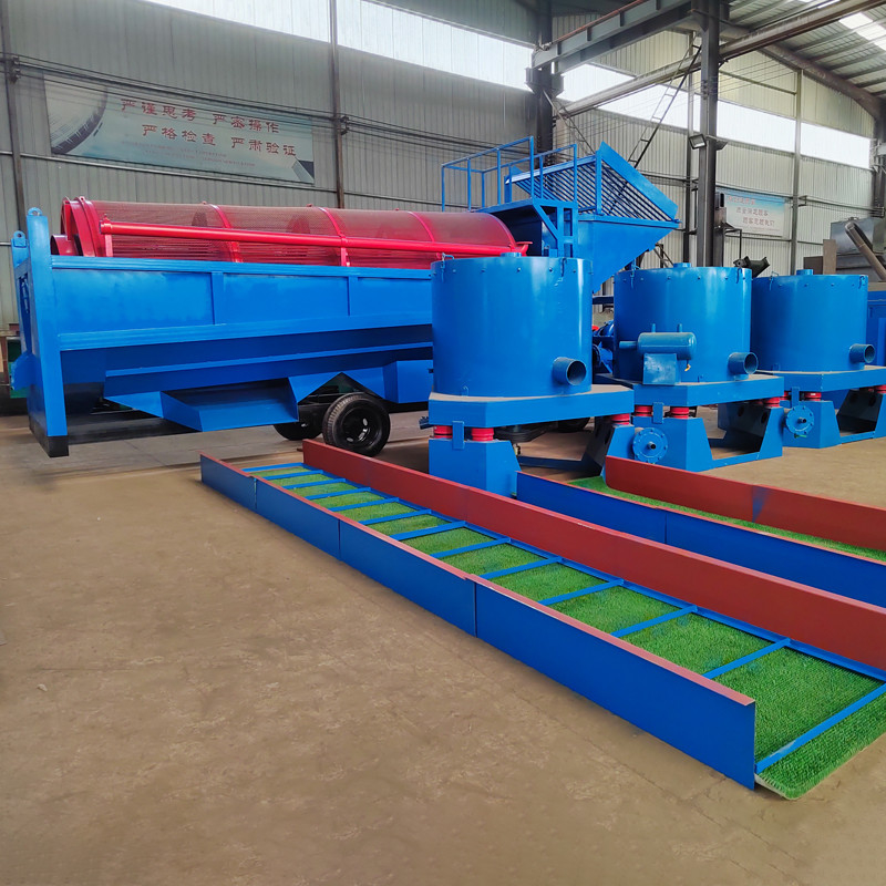98% Flotation Separator for Small Scale Movable Gold Processing Rotary Trommel Screen
