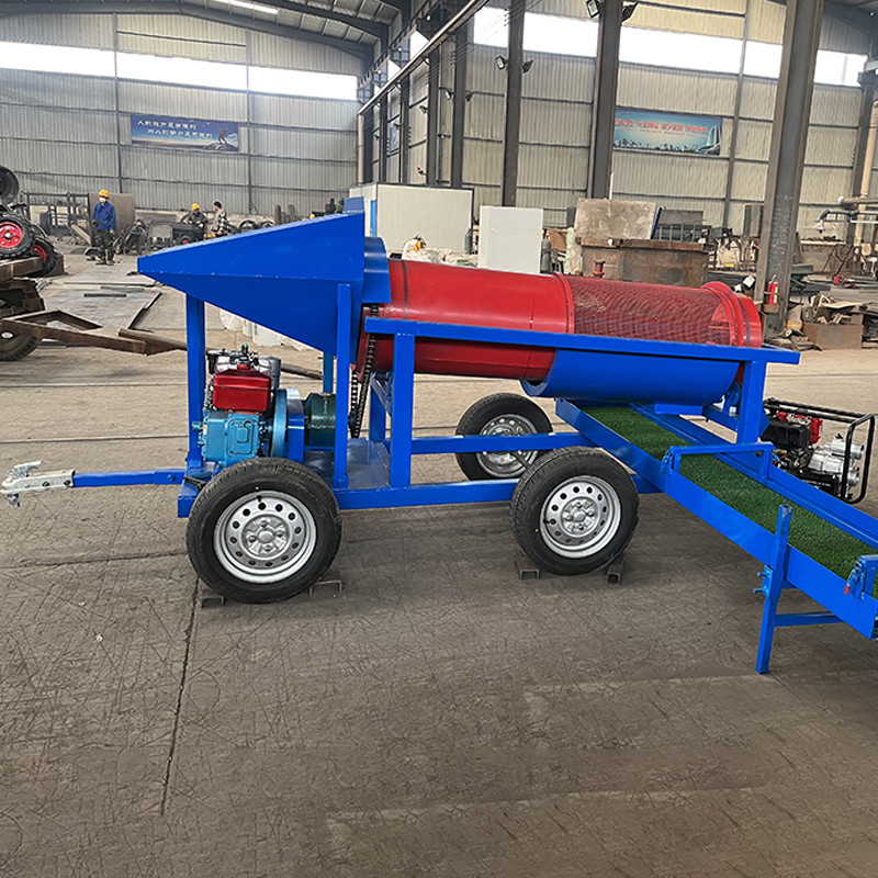 20-300 Tons Per Hour Capacity Mobile Drum Sieve for Alluvial River Gold Trammel Screen