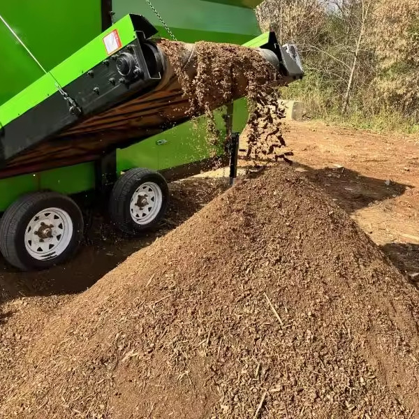 2-3 Layers 30m3/h Mobile Trommel Screen for Gravel Compost Pig and Sheep Manure