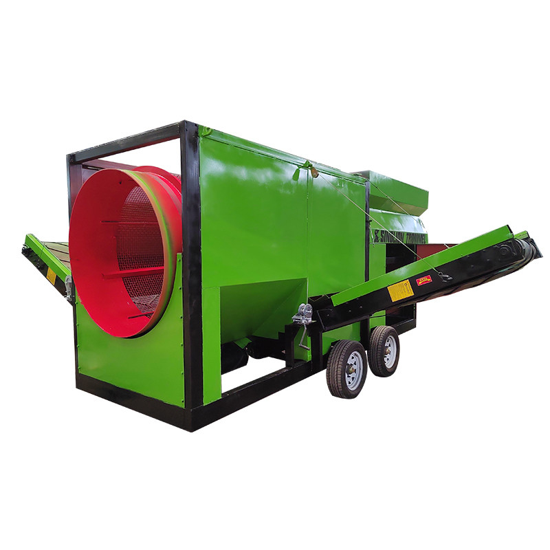 1-200 Tons Per Hour Capacity Mobile Compost Trommel Screen Rotary Compost Drum Machine