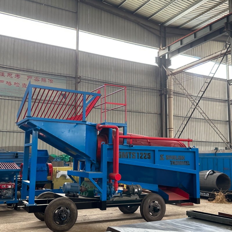 50t/h Capacity Steel Mobile Trommel Screening Plant for Gold Sieving in Mining Process