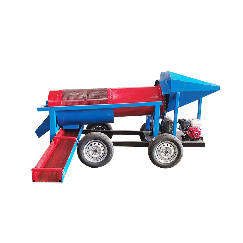 Small Capacity 10 Tons Mobile Gold Sand Separator Mining Trommel Screen Washing Plant