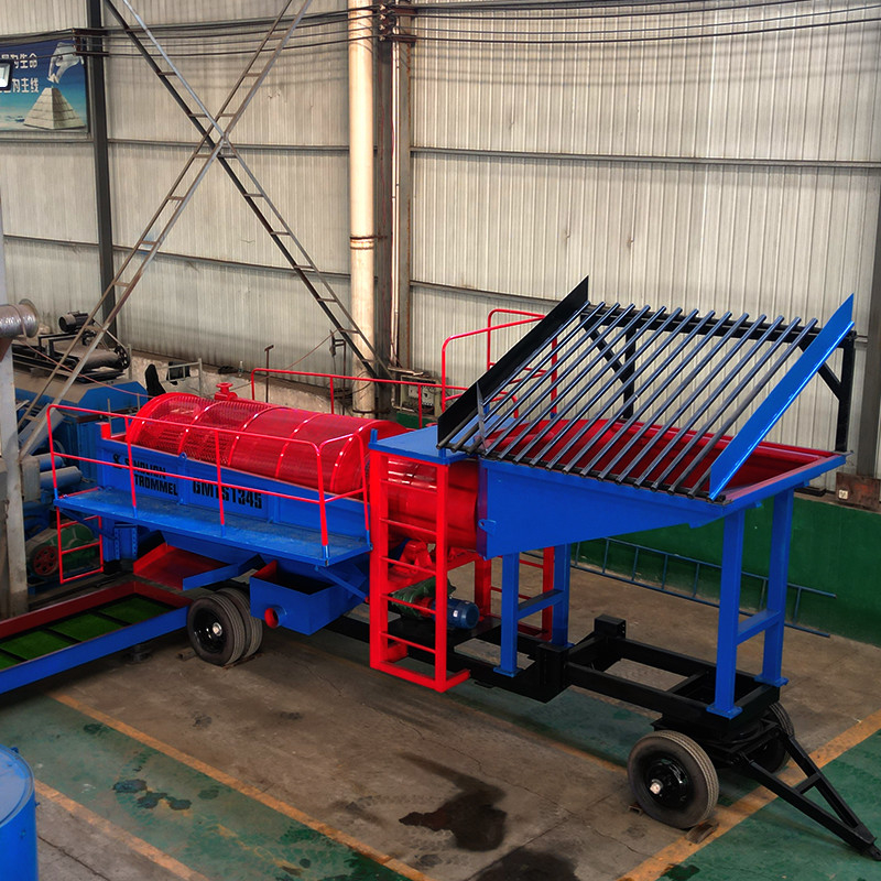 20 TPH Capacity Mobile Gold Washing Trommel Plant for Alluvial Gold Mining Equipment